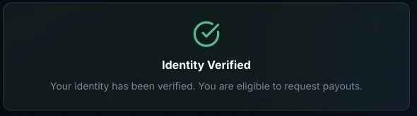 Sanitized BFT Identity Verified status card without personal documents or account data
